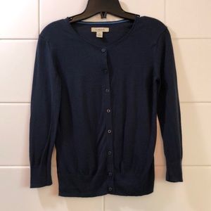GH Bass & Co navy lightweight cardigan size extra small